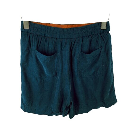 Boden Vegan Silk Shorts Pull On Women's Size 4 Blue - Picture 2 of 7
